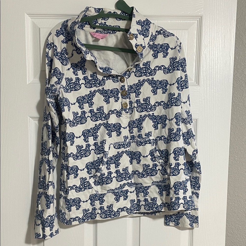 Elephant Patterned Pullover - image 1